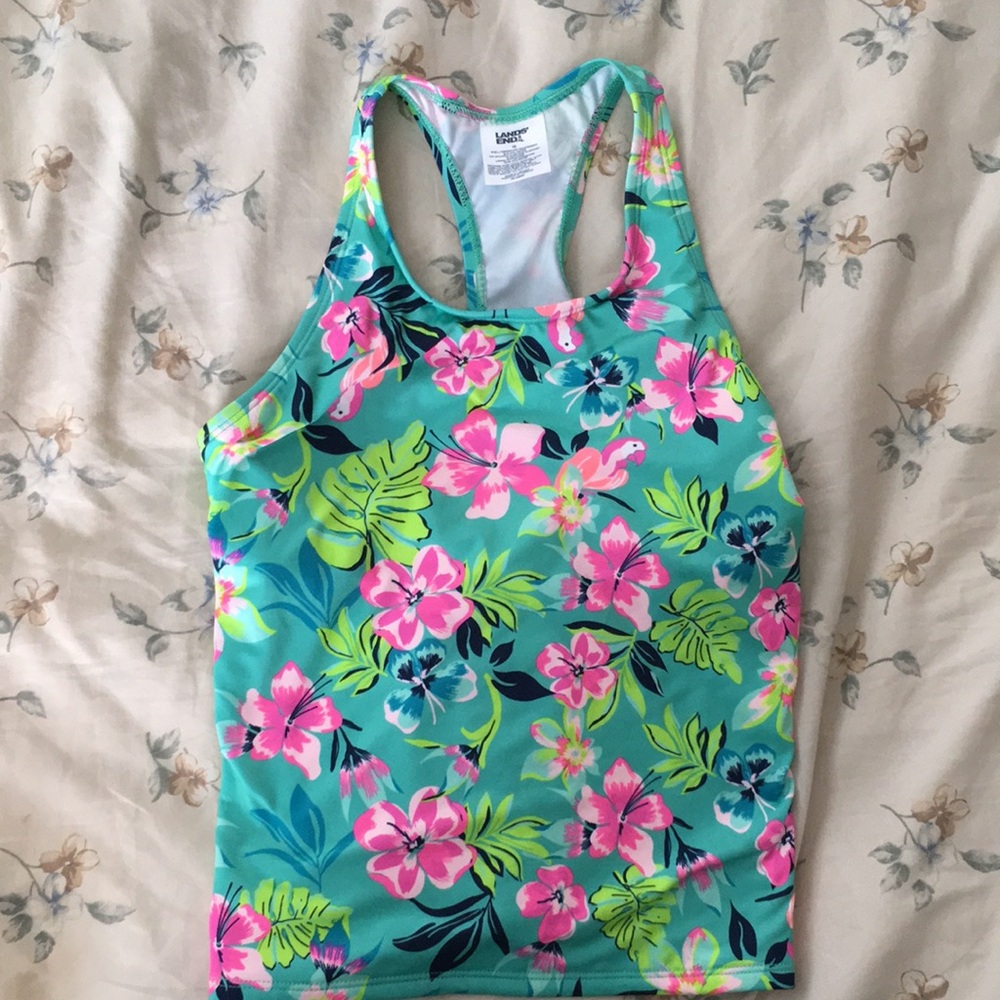 Lands end girls tankini top size 12